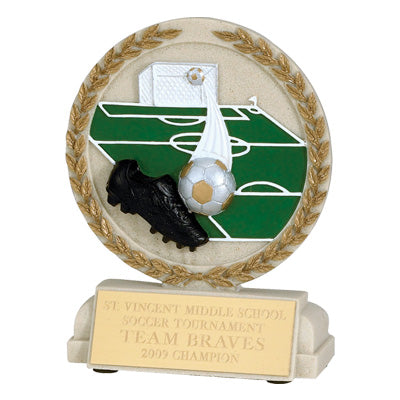 Soccer Cast Stone Trophy