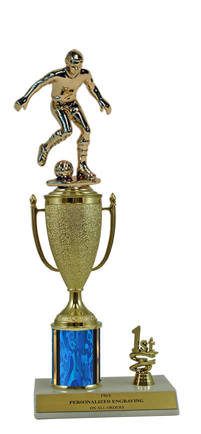 Elite Soccer 1st, 2nd and 3rd Place Award Cup & Column Trophy