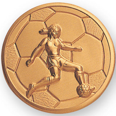 Female Soccer Litho Medal Insert