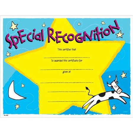 Special Recognition Cow Certificate