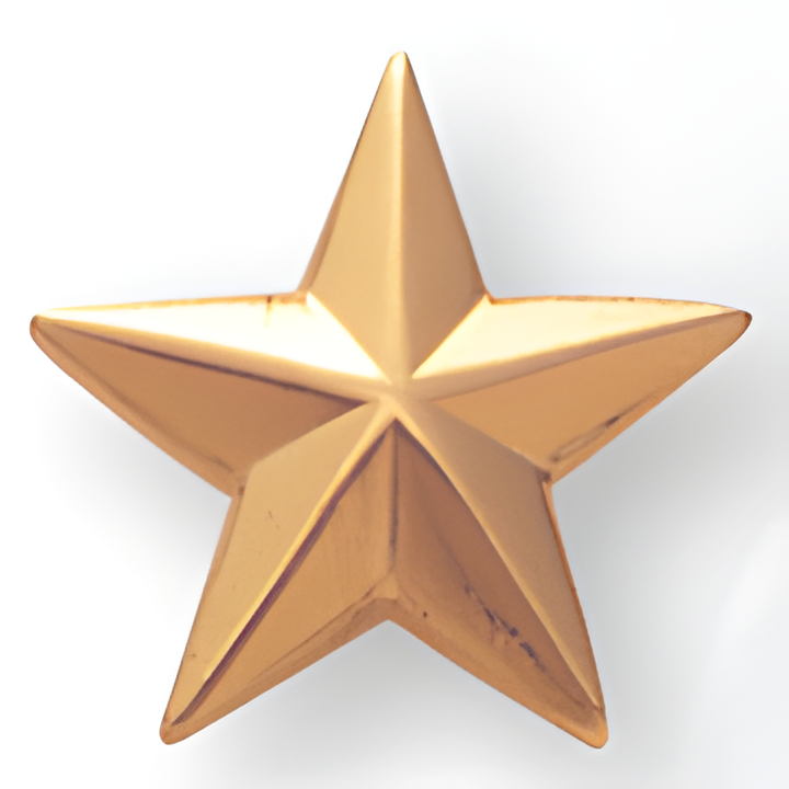Star Lapel Pin Gold - 5/8 Inch (BR Series)