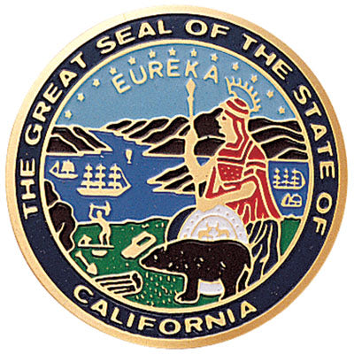 State Seal Of California Medal Insert (Etched)