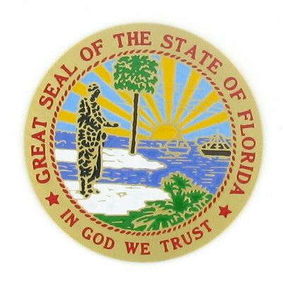 State Seal Of Florida Medal Insert (Etched)