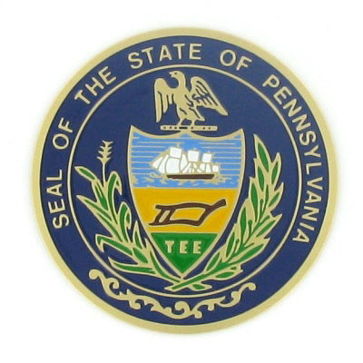 State Seal Of Pennsylvania Medal Insert (Etched)