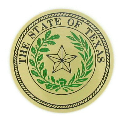 State Seal Of Texas Medal Insert (Etched)