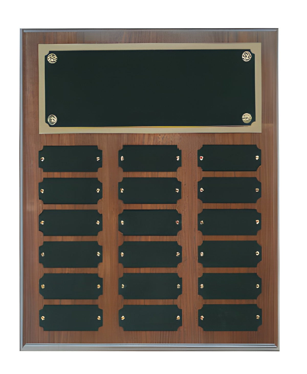 Step Edge Walnut Perpetual Name Plaque (18 Nameplates)