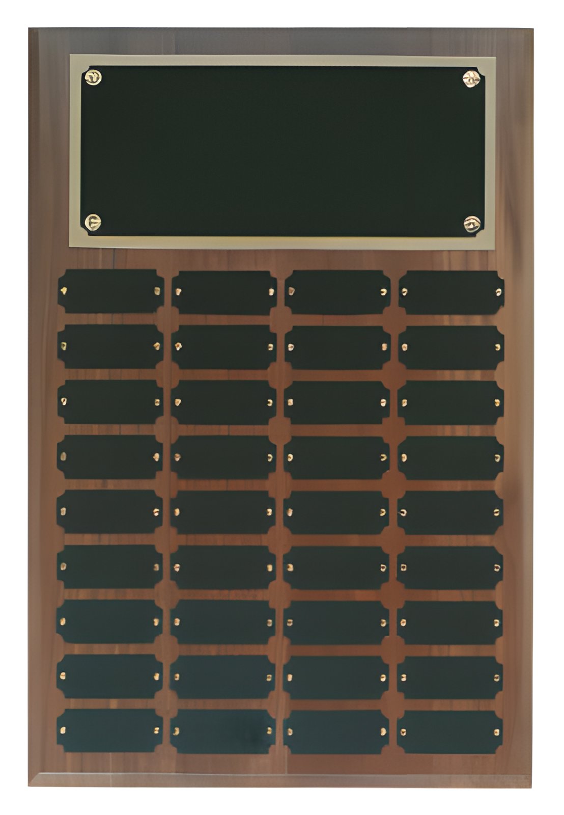 Step Edge Walnut Perpetual Name Plaque (36 Nameplates)