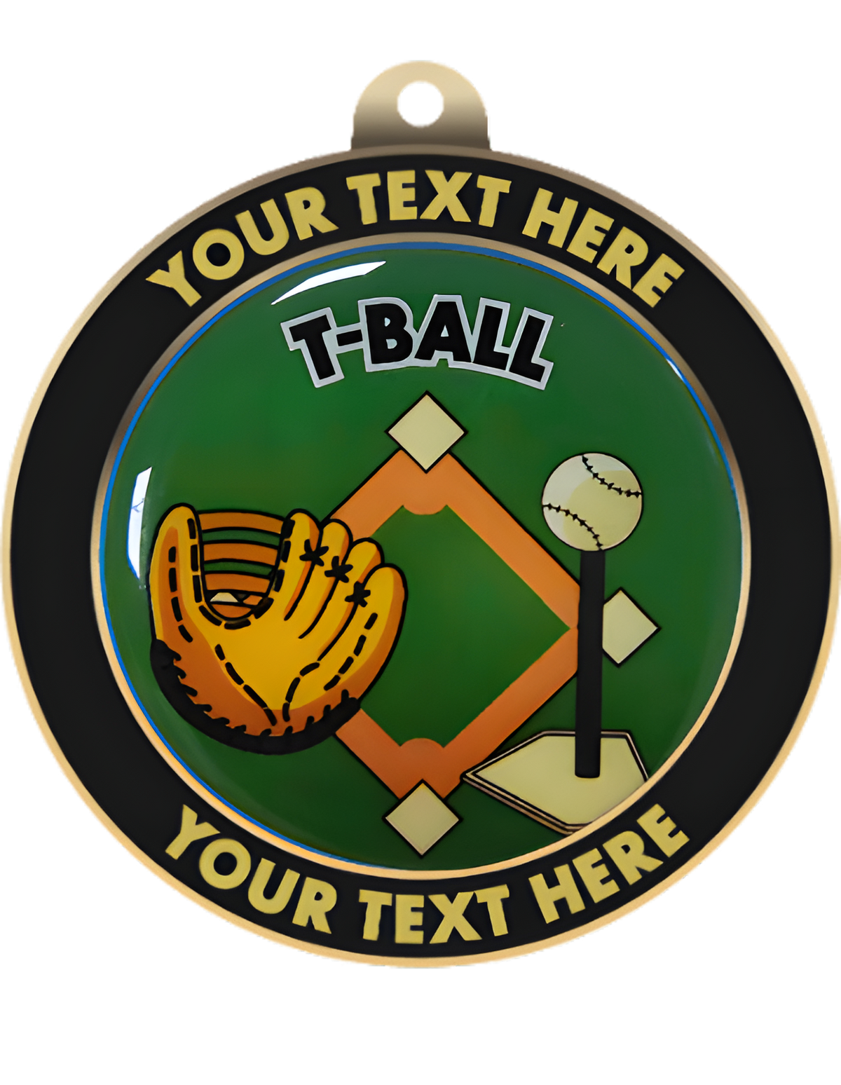 T-Ball Insert Medal with Personalized Rim