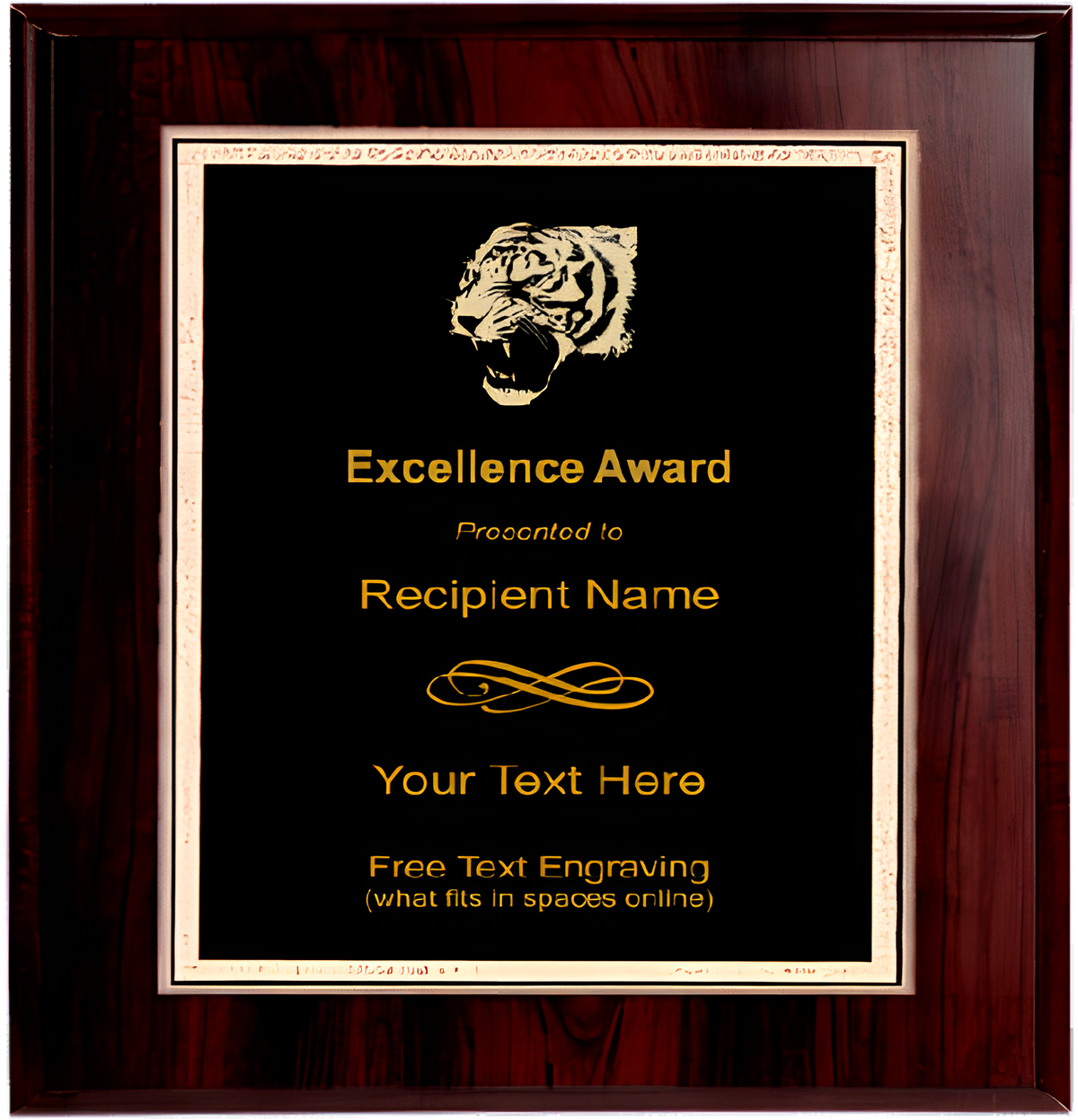 Tiger Mascot Plaque
