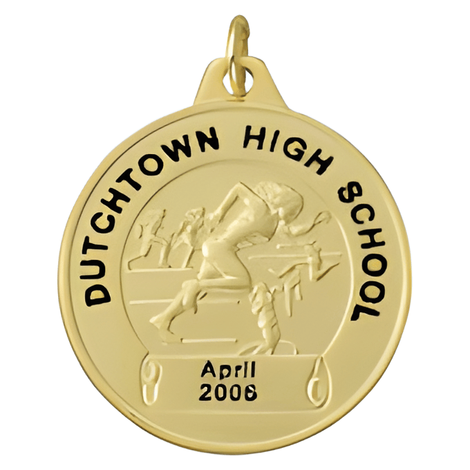 Girls Track Front Imprint Medals