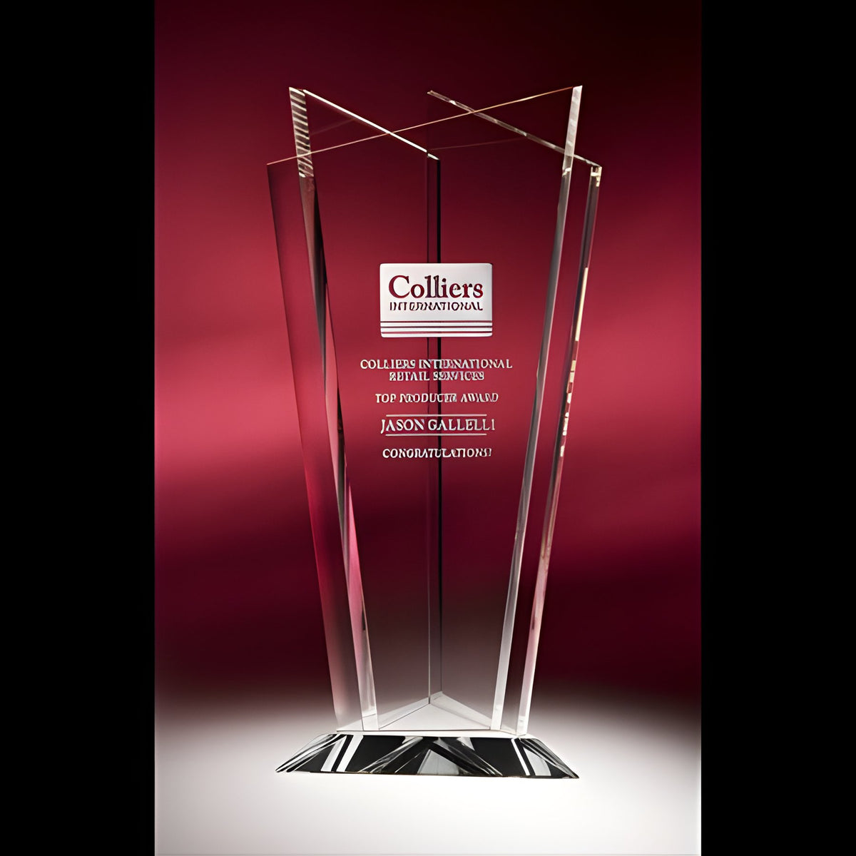 Trio Vase Award - Crystal