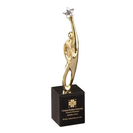 Unique Triumph Star Trophy with Ebony Base