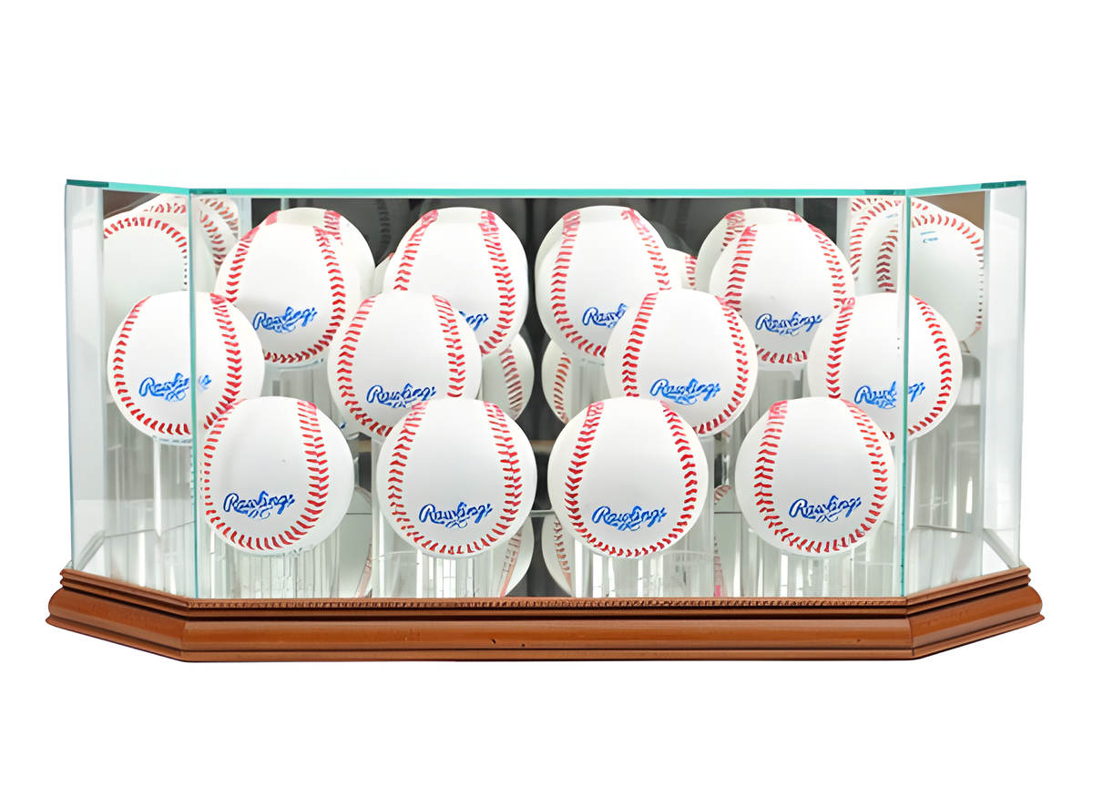 Twelve Baseball Glass Display Case