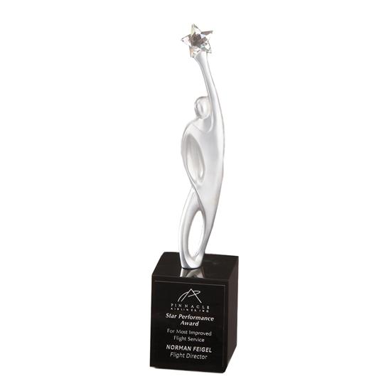 Unique Triumph Star Trophy with Ebony Base
