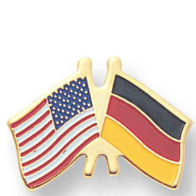 US & German Crossed Flag Pin