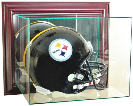 Wall Mounted Glass Football Helmet Display Case