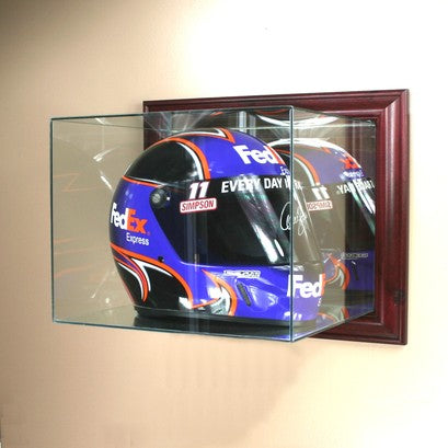 Wall Mounted Racing Helmet Glass Display Case