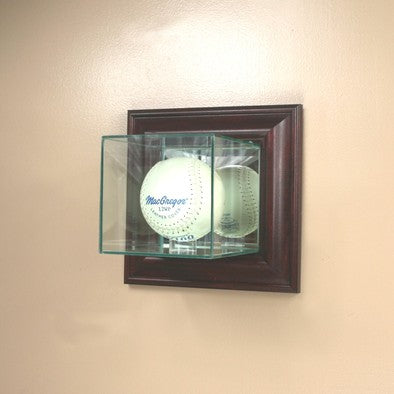 Wall Mounted Softball Glass Display Case