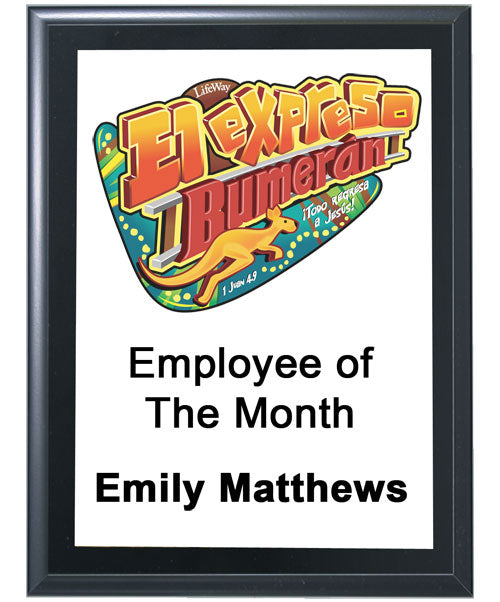 Wall Plaque - Black Finish - 9" x 12"