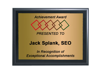 Wall Plaque - Black Finish - 9" x 7"
