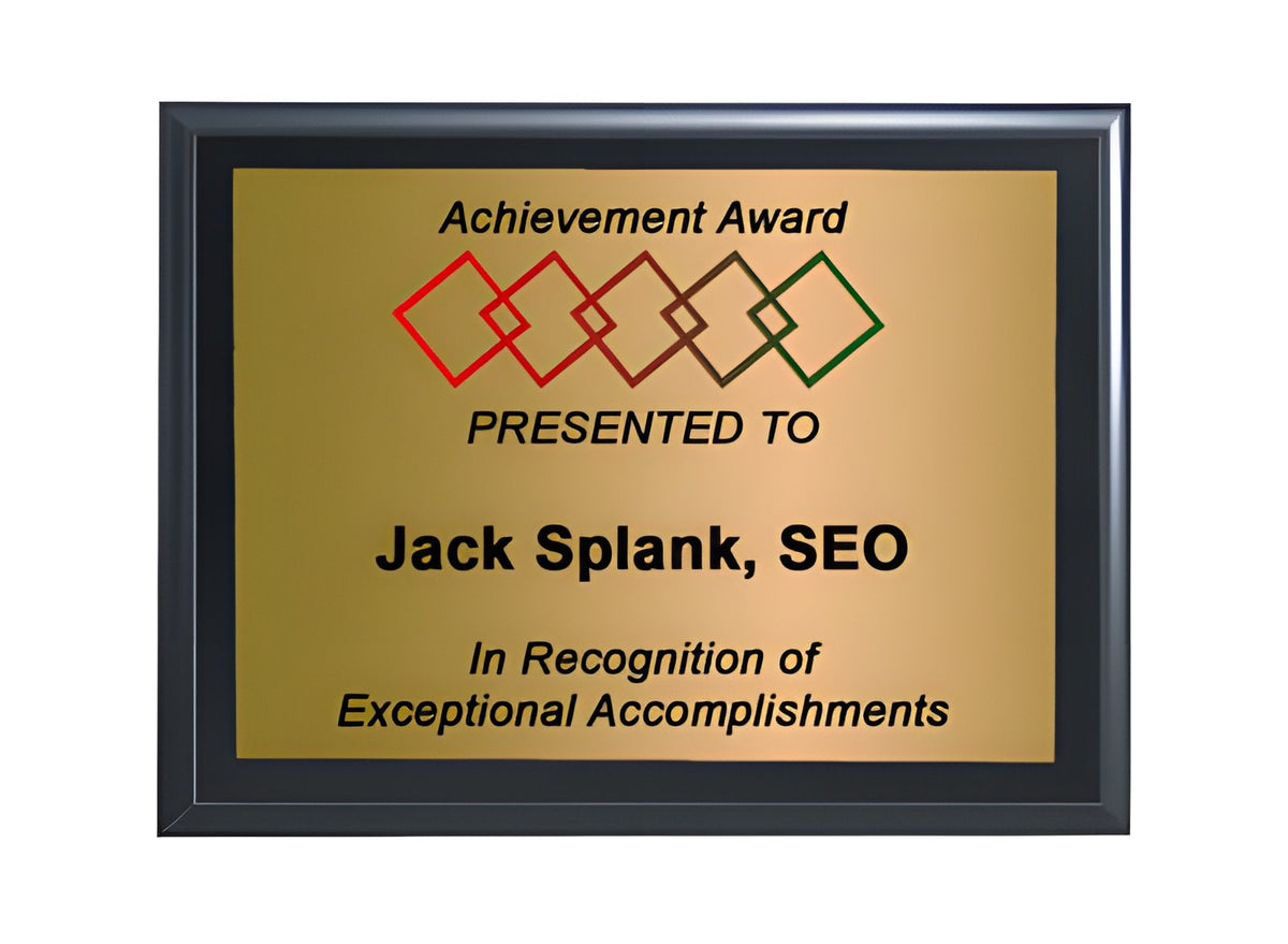 Wall Plaque - Black Finish - 9" x 7"