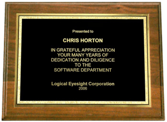 9" x 7" Walnut Award Plaque