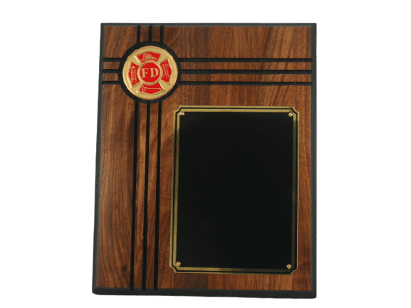 Walnut Plaque - Fire Department (FD)