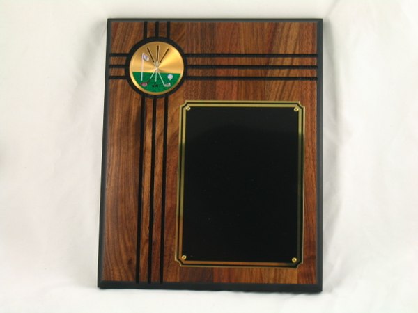 Walnut Plaque - Golf