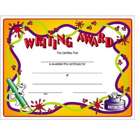 Writing Certificate Award