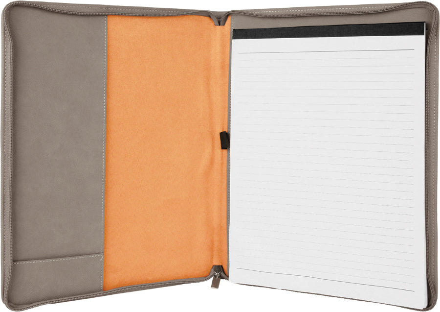 Leatherette Portfolio with Zipper