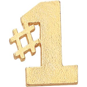 Gold #1 Lapel Pin