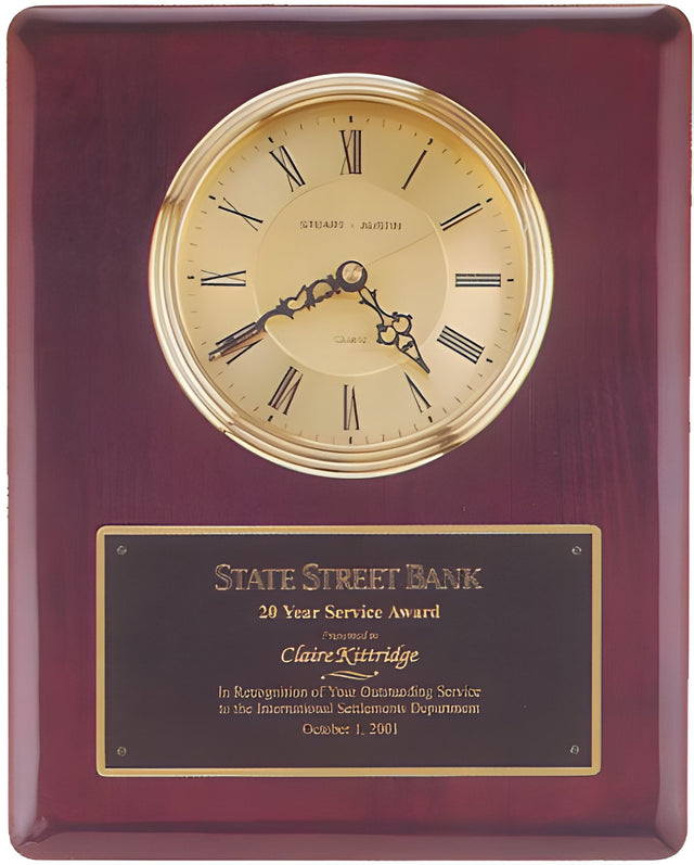 10" x 13" Rosewood Clock