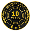 10 Year Service Lapel Pin