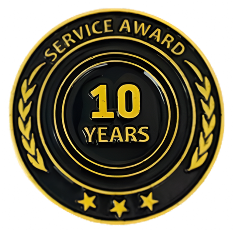 10 Year Service Lapel Pin