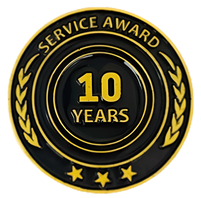 10 Year Service Lapel Pin