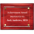 12" x 9" Horizontal Floating Acrylic Rosewood Plaque