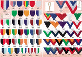 1st, 2nd 3rd Place with Torch - 2 Inch Diamond Cut Edge Medal with Ribbon
