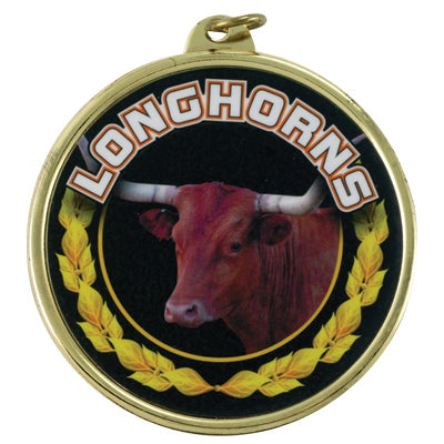 2 1/4" Longhorns Medal