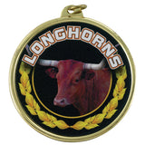 2 1/4" Longhorns Medal