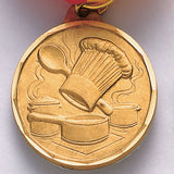 2" Diamond Cut Edge Medal with Ribbon - Culinary Arts / Cooking