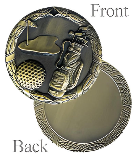 2" Fast Shipping Golf Design Medal
