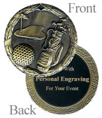 2" Fast Shipping Golf Design Medal