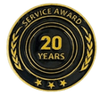 20 Year Service Lapel Pin