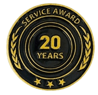 20 Year Service Lapel Pin