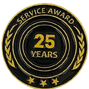 25 Year Service Lapel Pin