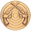 38 Caliber Revolver Litho Medal Insert