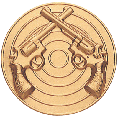 38 Caliber Revolver Litho Medal Insert