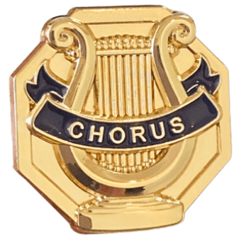 Chorus 3D Gold Enamel Lapel Pin