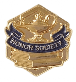 Honor Society 3D Gold Enamel Lapel Pin