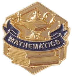 Math 3D Gold Enamel Lapel Pin